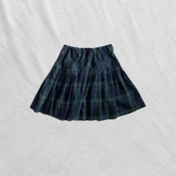 Plaid Green Skirt - Picture 1 of 7